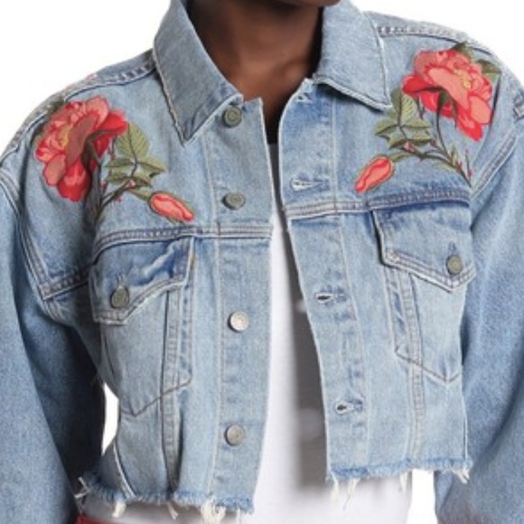 GRLFRND | eve crop boyfriend embroidered jacket - Picture 3 of 8